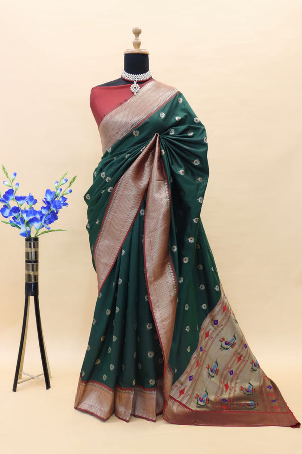 Presented Paithani Pure silk handloom saree with Pure Jari 🔥