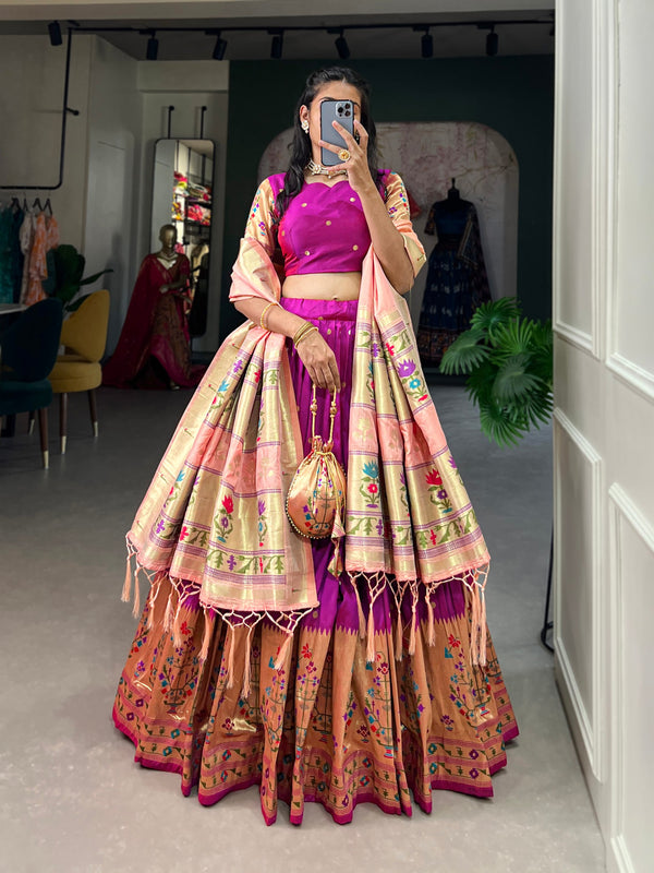 New trendy purple color Desinger Lehenga Choli Wedding Reception party Wear Chaniya Choli For Women