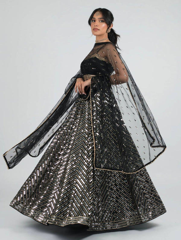 Black Color lehenga choli for women Bollywood Style Lehenga party wear designer bridesmaid Lehenga choli set